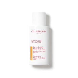 Clarins UV Plus Anti-Pollution, Broad Spectrum SPF 50 Tinted Face Sunscreen | Sheer Finish | Lightweight and Oil-Free | Triple Protection From UVA/UVB Rays, Free Radicals and Pollutants