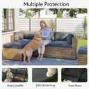 Aoxun 11pcs Patio Cushion Covers Replacement, Waterproof Outdoor Furniture Cushion Covers with Zipper and Non-Slip Bottom, Patio Sofa Couch 3 Sizes for Patio Sectional, Covers Only (Grey)