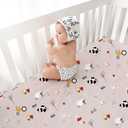 Plushii 4 Pack Fitted Crib Sheets for Baby Girls, 28"x 52" Extra Soft Microfiber Crib Sheet Set for Standard Crib & Toddler Mattress Pad,Pink Sheep