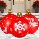 3 Pcs 24 Inch Giant Inflatable Christmas Balls,Large Outdoor Inflatable Christmas Balls for Yards, Lawns, Porches, Gardens, Front Doors or Windows Christmas Decorated