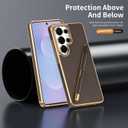 Designed for Samsung Galaxy S26 Plus case case Simple Style with Stylus Fingerprint-Resistant Anti-Fall Protective Cases,Brown