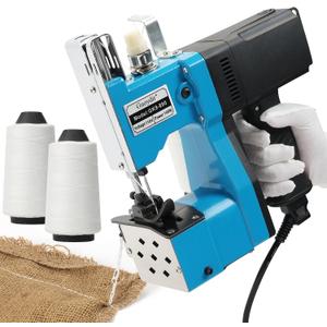Portable Handheld Sewing Machine Heavy Duty Bag Closer for Burlap, Leather, Sand Bags 230# Needle, 2000 Stitches/Min