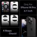 TOCOL Magnetic for iPhone 14 Pro Case, Compatible with Magsafe, Upgraded Full Camera Protection, Drop Protection, Translucent Matte Back Bumper Phone Cover 6.1-Inch (Black)