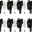 Ignition Coil Packs & Iridium Spark Plugs Fit 2017-2020 for Cadillac Escalade 2016-2018 for Chevrolet Camaro 2016-2019 for Cadillac CTS, Set of 8, UF742 C866