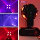 Moving Head Stage Light RGBW 12LED Lights Rotating Beam Stage Uplighting Lights for Events Sound Activated DMX512 Light for DJ KTV Disco Party Wedding Concert Christmas Festival