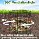 3 Pcs Detachable Worm Farm Compost Bins for Garden, Underground Worm Farms for Recycling Kitchen Food Waste(11.8x12.2 Inch)