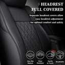 Coverado Tacoma Seat Covers, Car Seat Covers Front Seats, Leather Seat Covers for Cars Car Seat Protector Cushion Tacoma Accessories Custom Fit 2005-2023 Toyota Tacoma Double/Crew Cab(Black)