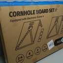 Electronic Cornhole Board Set 3x2ft, Automatic Scoring Corn Hole Games for Adults & Kids, Wooden Portable Cornhole Set with 8 Bean Bags & Carrying Bag for Outdoor, Tailgate, Party