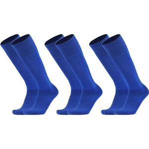 Unisex Athletic Knee High Breathable Compression Solid Tube Soccer Football Sport Socks 3/12 Pairs for Kid Youth Adult (White)