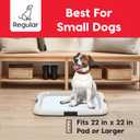 IRIS USA Pee Pad Holder for Dogs and Puppies, Potty Training Tray with Secured Latches, Non-Skid Feet, Leak Protection, Easy Clean Surface, Fits 22"x 22" Puppy Pads Size or Larger, Dark Gray