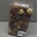 42PCS Velvet Christmas Ball Ornaments, Flocked Vintage Rustic Farmhouse Baubles in Assorted Sizes for Xmas Tree Decorations, Hanging Ornaments for Home, Party & Wedding Dcor (Brown, Beige, White)