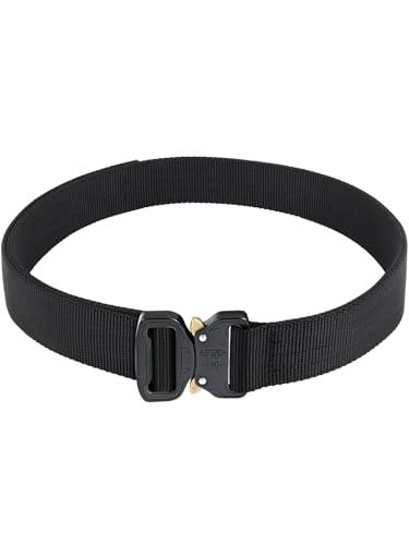 AIKATE Men Tactical Belt, Quick Release Battle Belt, Heavy Duty Stiffened 2-Ply 1.5” Nylon Military EDC Belt Pack Of 2