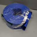 Gloxco 2" Inside Diameter (3-3/8" Flat Width) Blue Lay Flat Hose for Discharge or Backwash Water Transfer Applications, Reinforced PVC, 25' Length