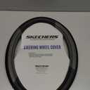 Skechers Air-Cooled Steering Wheel Cover,Leather Car Steering Wheel Cover Universal Fit 14" 1/2-15" Car Wheel Protector for Men Women Fit Suvs,Vans,Sedans,Car,Trucks,Gray