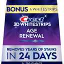 Crest 3D Whitestrips Age Renewal Teeth Whitening Kit, 24 Treatments (20 + 4 Bonus), Each with 1 Upper/1Lower, 48 Strips Crest 3DWhite Teeth Whitening Strips