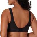 Bali Women's Wireless Bra, Comfort Revolution Seamless T-Shirt Bras for Women, ComfortFlex Fit (Black, L)