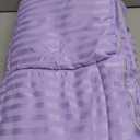 ZPECC Toddler Down Alternative Comforter, 39x47 Hypoallergenic Baby Blanket Quilt, Soft Breathable Lightweight All Season Kids Duvet Insert for Crib Stroller Cot Daycare, Purple Stripe (1 Count (Pack of 1))