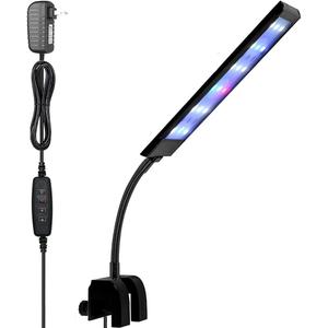 Fish Tank Clip on Light, VARMHUS RGB Clamp Aquarium Light Fish and Plant Aquarium Lighting with Timer Dimmer for Sunrise and Sunset (7W)