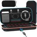 ivoler Charge inside Carrying Case for Nintendo Switch 2 Console 2025, Travel Case with Charging Cable Port, Holds 12 Game Cards Cartridge for Switch 2 Accessories– Black