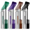 4 x LANGMANNI 4 Pack Waterproof Colorful Mascara Set, #5+#6+#7+#8 | colorful mascara set, waterproof, smudge-proof, buildable color, volumizing lengthening lashes, party festival eye makeup