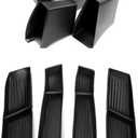 8PCS Door Tray Organizer with Handle Pockets for Tesla Model Y Accessories 2020 2021 2022 2023 Front & Rear Car Door Side Slot Tray Organizer Storage Box Black