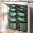 ORDORA 10-Tier Pots and Pans Organizer under Cabinet, Kitchen Cabinet Organizers and Storage, Heavy Duty Pots and Pan Storage Rack Organizer inside Cabinet, Adjustable