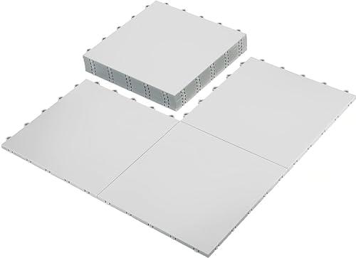 InOut Flooring 20 Grey Tiles - High Durability Colored Flooring Tiles - Interlocking Versatile Training Surface - Roller Skate Indoor&Outdoor, Dance Floor Tiles, Basketball Tiles, Multi Sports Floor