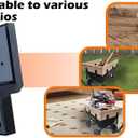 Heavy-Duty Sidewall Brackets (Set of 8) - Compatible with Gorilla Cart 7 & 12 cu/ft Models, Fits 3/4" x 2" x 2.5" Holes, Easy Installation, Extra Storage Capacity