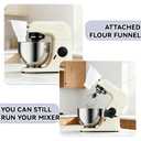 Silicone Flour Funnel for KitchenAid Mixer, Foldable Flour Funnel Chute with Hanging Hole. Baking Gadgets Accessories. Dishwasher Safe. White