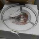 12 Inch Drum Black Semi Flush Mount Close to 3 Light Ceiling Light Fixture,Linen Fabric Shade for Bedroom,Living Room,Dining Room Hallway