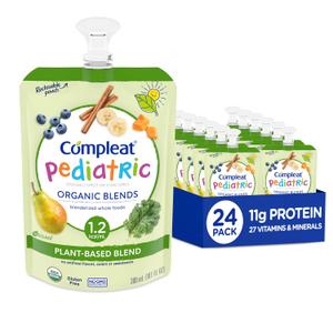 Compleat Pediatric Organic Blends, Plant Based, 10.1 Fl Oz, 24 Pack (EXP 11/19/26)