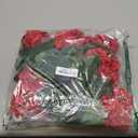 Hananona 6 Pcs Artificial Geranium Flowers for Outdoors Geranium Silk Red Flower Outdoor UV Resistant Garden Plants Faux Flowers for Christmas Home Kitchen Table Centerpieces Decor (6, Red)