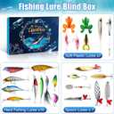 Fishing Advent Calendar 2025, Fishing Lure Set - 24 Days of Christmas Countdown Calendar, for Fishing Lovers, Christmas Gifts for Dad Men & Stocking Stuffers for Men