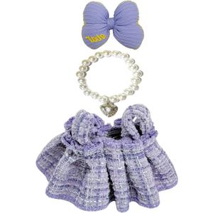17cm Doll Clothes Set & Outfit Set for 17cm Dolls - Premium Fashion Dresses with Accessories, Luxury Chic Doll Clothing & Style Bundle Purple White