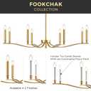 Gold Chandeliers for Dining Room, 8-Light Brass Chandelier Light Fixture Over Table Modern Candle Chandelier 44in Master Bedroom Chandeliers Lighting for Entry Foyer Bathtub Living Room
