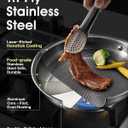 USELUCK Non Stick Frying Pans with Lid,8/10/12 inch Skillet Set,Update Coating.Compatible with All Cooktops,Oven Safe,Dishwasher Safe,PFAS-Free.