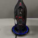 OMAIGA Cordless Iron for Clothes, 1500W Steam Iron with Non-Stick Ceramic Soleplate, Auto Shut Off, Self-Clean, Burst of Steam, Anti-calc, 3 Temperature Settings, 11.84oz Water Tank, Black