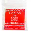 JMU 300 Pack Clear Orthodontic Elastics 1/4 Light, Orthodontic Rubber Bands Latex Free Intraoral Elastic Bands Dental Rubber Bands Made in USA