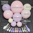 Pastel Pink Purple Balloon Arch Double Stuffed, Light Pink Lavender Lilac Ivory Balloon Garland Kit with Bobo Latex for Baby Shower Bridal Wedding Princess Birthday Mothers Day Party Decoration