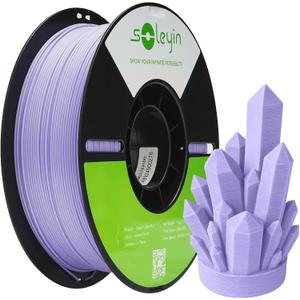 PLA Filament 1.75mm, 3D Printer Filament High Speed 30-300mm/s Dimensional Accuracy +/- 0.02mm, 1kg Spool (2.2lbs), Fit Most FDM 3D Printer, Soleyin by Creality Filament, PLA Purple