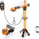 Dickie Toys 48" Mega Crane and Truck Vehicle and Playset