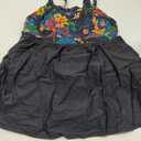 Plus Size Tankini Swimsuits with Skirt - Tummy Control Two Piece Bathing Suits Scoop Neck Swimwear Black Floral 20 Plus