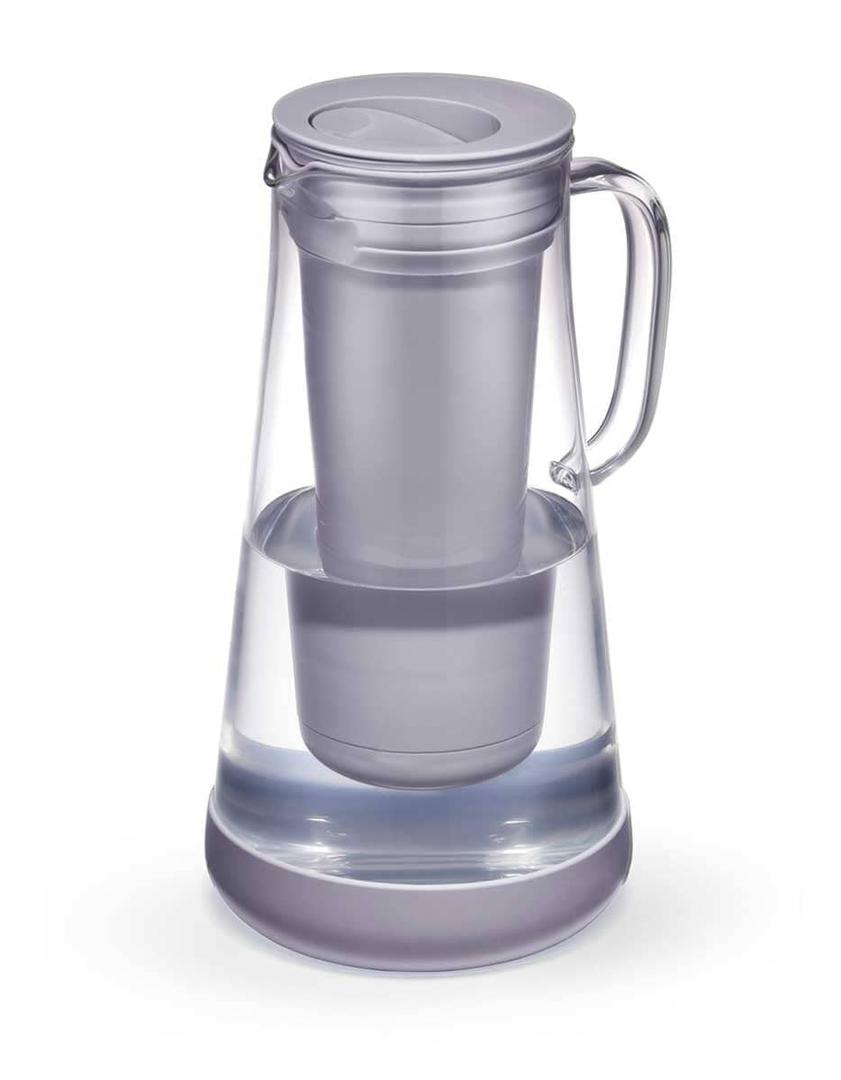 LifeStraw Home– Water Filter Pitcher, 7-Cup, Glass with Silicone Base, Wisteria, for Everyday Protection Against Bacteria, Parasites, Microplastics, Lead, Mercury, PFAS and a Variety of Chemicals