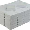 JPB White Swirl Cotton Filled Jewelry Box #33 (Case of 100) 3.5 inches x 3.5 inches