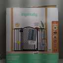 Ingenuity Decorative Panel Tall Baby Gate & Dog Gate, 28"-42" Wide, 30" Tall, Hardware or Pressure Mounted, Install on Top or Bottom of Stairs, Banister, or Doorway - Espresso