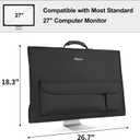 Mancro Monitor Carrying Case Compatible with Apple 27" iMac Desktop Computer, Padded Travel Carrying Bag with Rubber Handle, Pockets for 27" Screen and Accessories, Protective Case Monitor Dust Cover