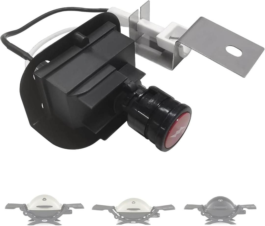 SafBbcue 64868 Electronic 2-Outlet Ignition Kit Replacement Parts for Weber Q1200 Q2200 Series Grills (from '14-Present), Compatible with Weber Igniter 64868 for Weber 51010001 51200001 Gas Grill