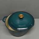 Mueller DuraCast 6 Quart Enameled Cast Iron Dutch Oven Pot with Lid, Heavy-Duty, Oven Safe up to 500 F & Across All Cooktops, Wedding Registry Ideas & Gifts, Emerald