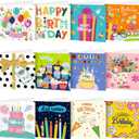 Saillong 12 Pack Happy Birthday Diamond Painting Greeting Card Kits DIY Diamond Art Cards with Envelopes Birthday Cake 5d Rhinestones Painting Kits for Adults DIY Crafts Family Friend Birthday Gifts