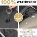 H.VERSAILTEX 100% Waterproof RV Dinette Cushion Covers Elastic Camper Cushion Covers Replacement Loveseat Covers for Travel Trailer Washable Crizzle Pattern (2 Backrest Cover & 2 Bench Cover, Grey) Expandex